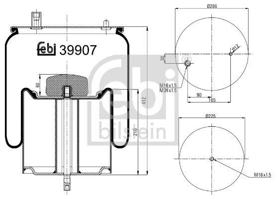 Пневматична підвіска FEBI BILSTEIN 39907 - zapix