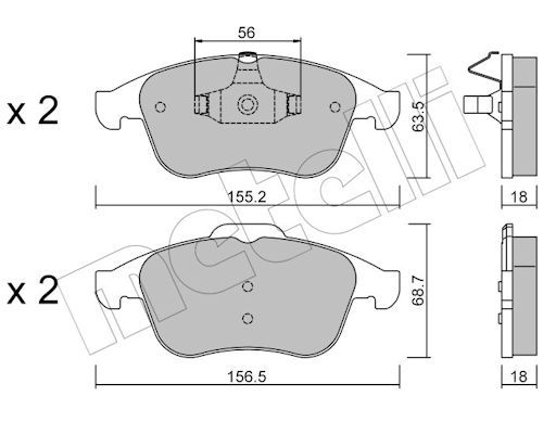 Гальмівні колодки дискові METELLI 2208031 - zapix