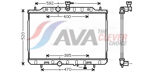 Радіатор охолодження двигуна AVA QUALITY COOLING DN2291 - zapix