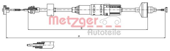 Тросик зчеплення METZGER 103443 - zapix