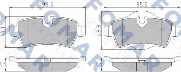 Гальмівні колодки дискові FOMAR FRICTION FO845081 - zapix