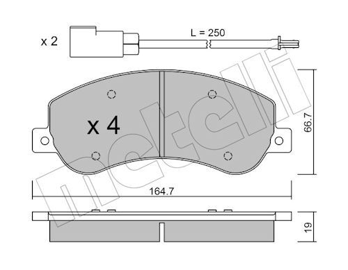 Гальмівні колодки дискові METELLI 2206800 - zapix