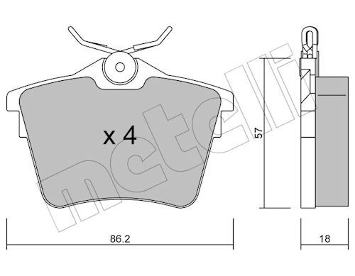 Гальмівні колодки дискові METELLI 2206020 - zapix