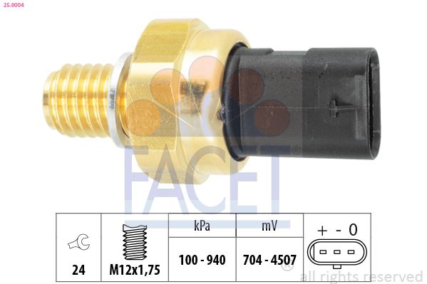 Датчик тиску оливи FACET 250004 - zapix