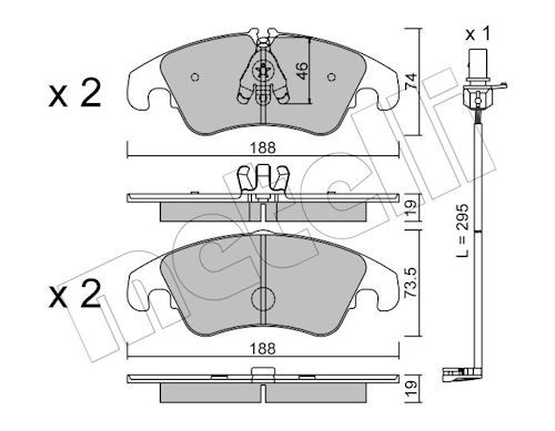 Гальмівні колодки дискові METELLI 2207754K - zapix