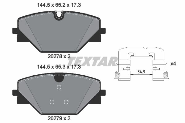 Гальмівні колодки дискові TEXTAR 2027801 - zapix