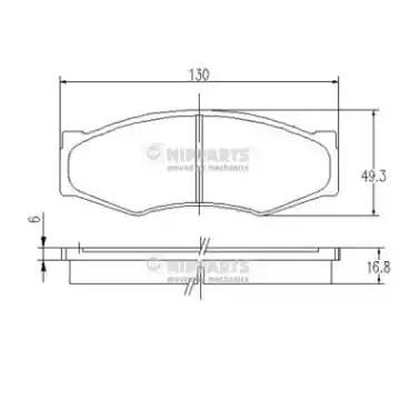 Гальмівні колодки дискові NIPPARTS J3601011 - zapix