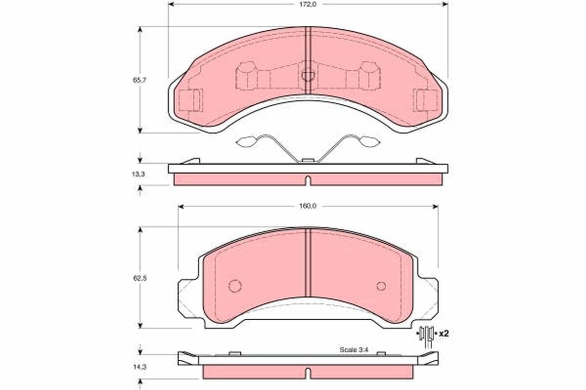 Гальмівні колодки дискові TRW GDB4004 - zapix