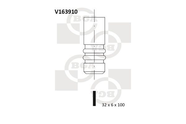 Впускний клапан BGA V163910 - zapix