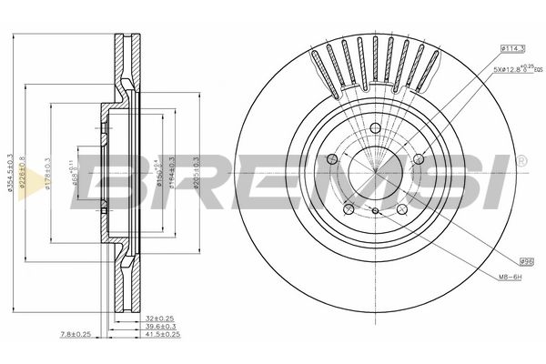 Тормозной диск BREMSI CD8430V