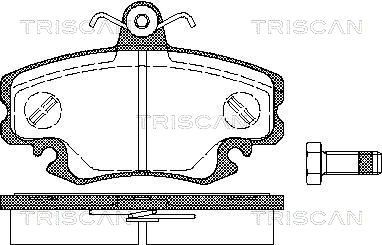 Гальмівні колодки дискові TRISCAN 811025010 - zapix