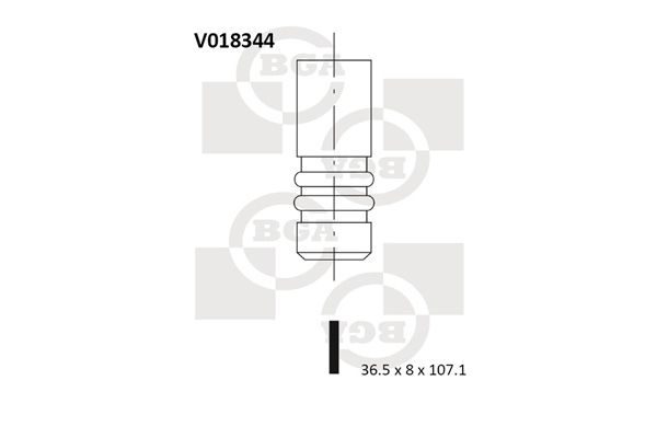 Впускний клапан BGA V018344 - zapix
