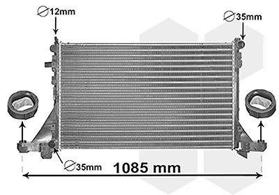 Радіатор охолодження двигуна VAN WEZEL 43002560