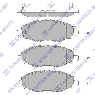 Гальмівні колодки дискові HI-Q SP1412 - zapix