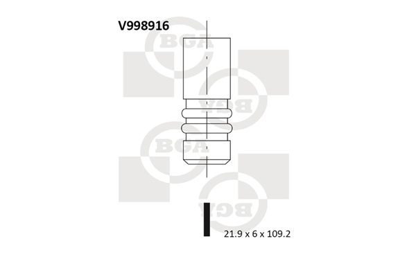 Впускний клапан BGA V998916