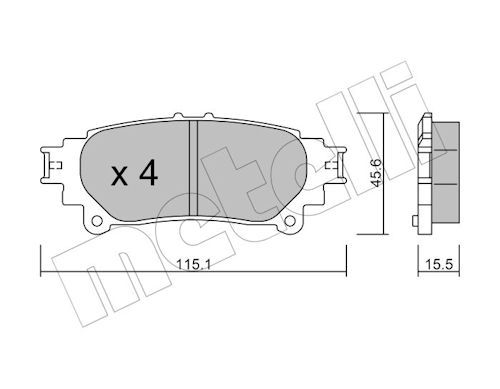 Гальмівні колодки дискові METELLI 2209390 - zapix