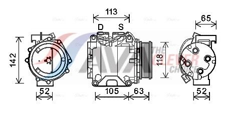 Компресор кондиціонера AVA QUALITY COOLING HDAK238 - zapix
