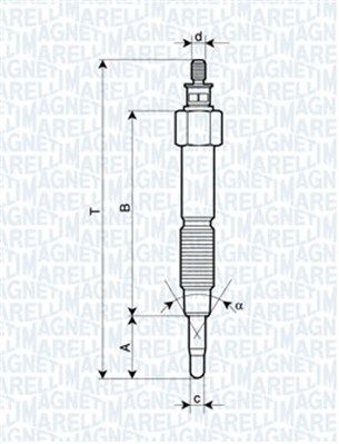Свічка розжарювання MAGNETI MARELLI 062900093304 - zapix