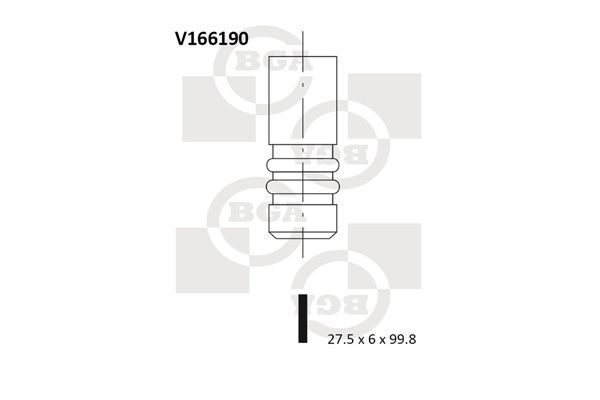 Впускний клапан BGA V166190 - zapix