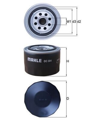 Оливний фільтр MAHLE OC384 - zapix