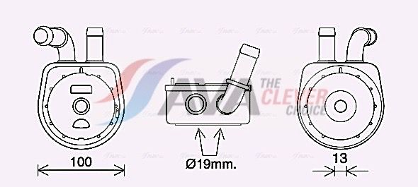 Оливний радіатор двигуна AVA QUALITY COOLING MZ3289 - zapix
