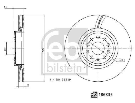 Гальмівний диск FEBI BILSTEIN 186335 - zapix