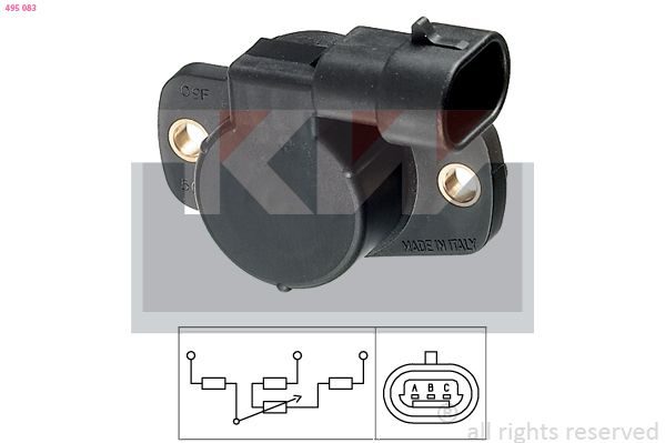 Датчик положення дросельної заслінки KW 495083 - zapix