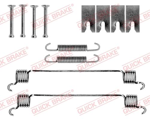 Монтажний комплект барабанних гальмівних колодок QUICK BRAKE 1050056 - zapix