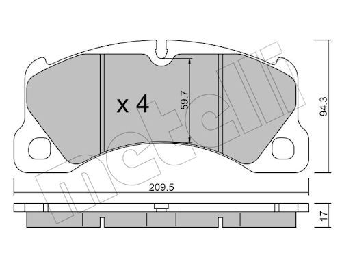 Гальмівні колодки дискові METELLI 2209573 - zapix