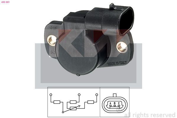 Датчик положення дросельної заслінки KW 495001 - zapix