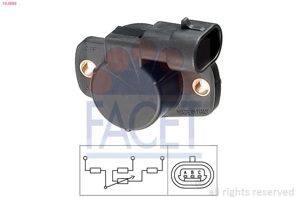 Датчик положення дросельної заслінки FACET 105093 - zapix