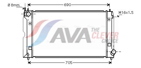 Радіатор охолодження двигуна AVA QUALITY COOLING TOA2386 - zapix