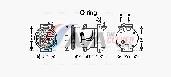 Компресор кондиціонера AVA QUALITY COOLING DWAK071 - zapix