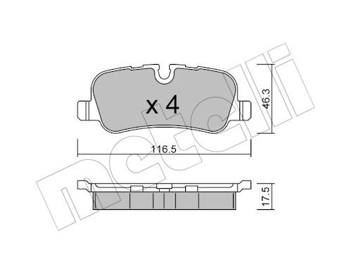 Гальмівні колодки дискові METELLI 2206940 - zapix
