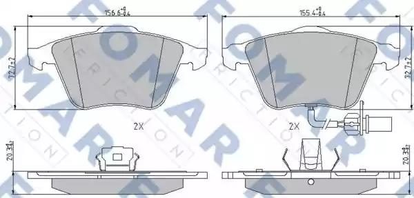 Гальмівні колодки дискові FOMAR FRICTION FO912281 - zapix