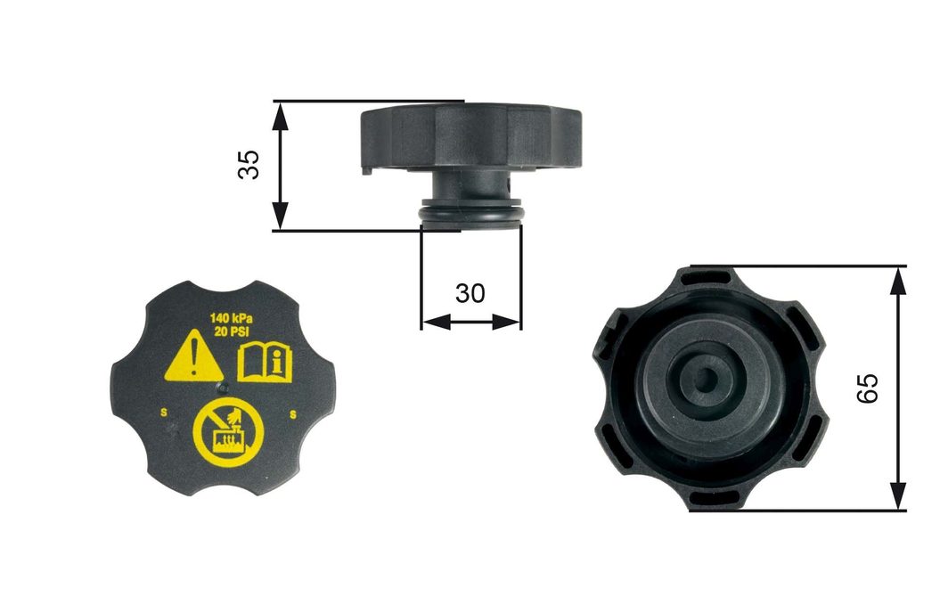 Кришка розширювального бачка GATES RC249 - zapix