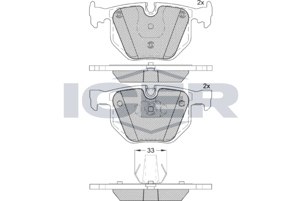 Гальмівні колодки дискові ICER 181685 - zapix