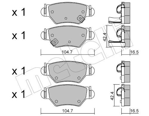 Гальмівні колодки дискові METELLI 2202590 - zapix