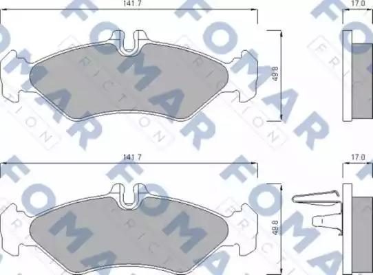 Гальмівні колодки дискові FOMAR FRICTION FO627481 - zapix