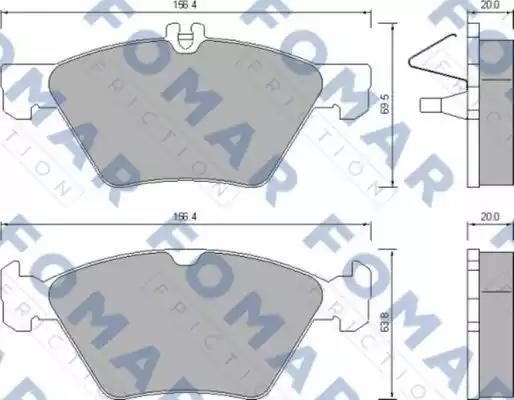 Гальмівні колодки дискові FOMAR FRICTION FO639081 - zapix