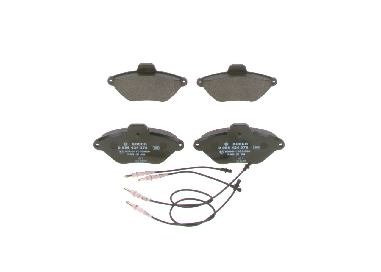 Гальмівні колодки дискові BOSCH 0986424278 - zapix