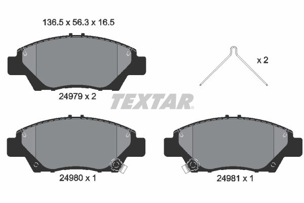 Гальмівні колодки дискові TEXTAR 2497901 - zapix
