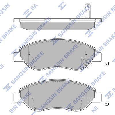 Гальмівні колодки дискові HI-Q SP1878 - zapix