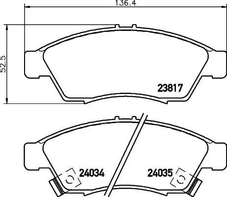 Гальмівні колодки дискові NISSHINBO NP9013 - zapix