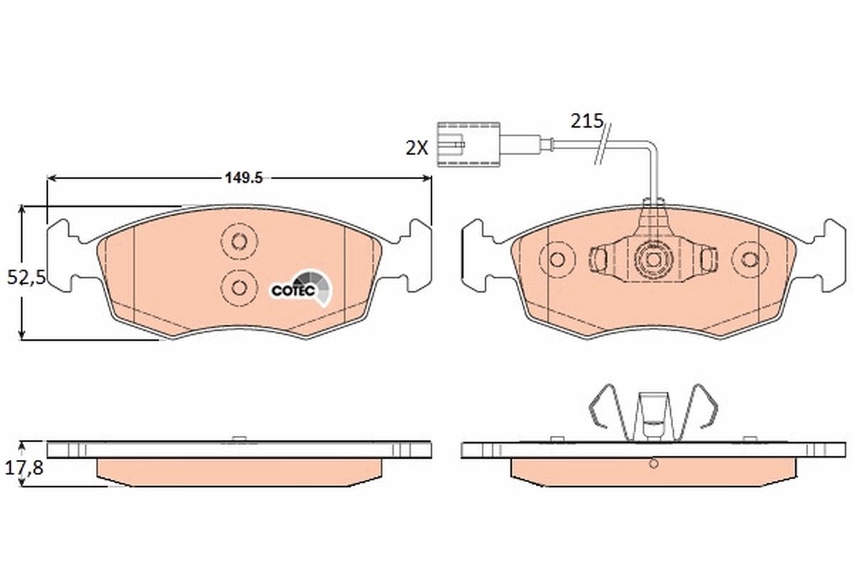 Гальмівні колодки дискові TRW GDB1900 - zapix