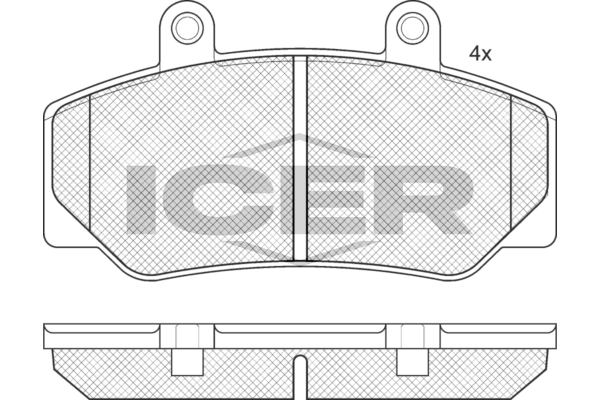 Гальмівні колодки дискові ICER 180837 - zapix