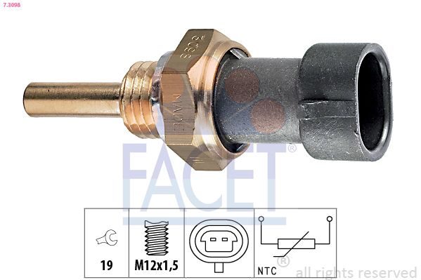 Датчик температури моторної оливи FACET 73098 - zapix