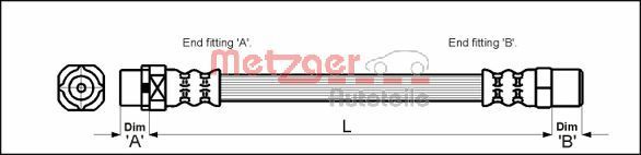 Гальмівні шланги METZGER 4110053 - zapix