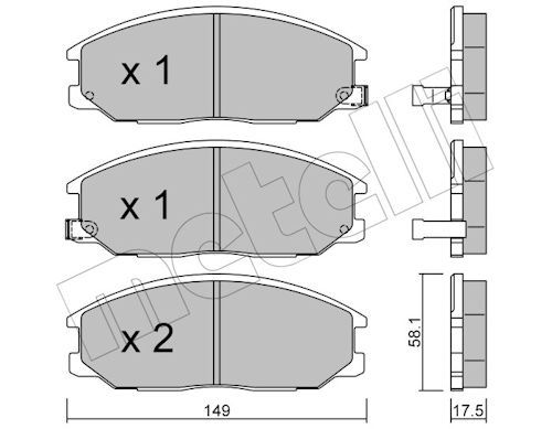 Гальмівні колодки дискові METELLI 2206320 - zapix