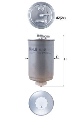 Паливний фільтр MAHLE KL43 - zapix